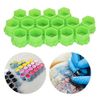 JoyGlow Hexagonal Ink Cups for Tattooing, Multiple Color Hive/Honeycomb Caps for Tattoo Artists, Pack of 200 (Green)