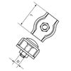 3mm Simplex Wire Rope Clip - A4 (Marine Grade) Stainless - 10 Pack