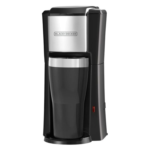 BLACK+DECKER Single Serve Coffee Maker with Automatic Shut off, Space Saving Design, Black