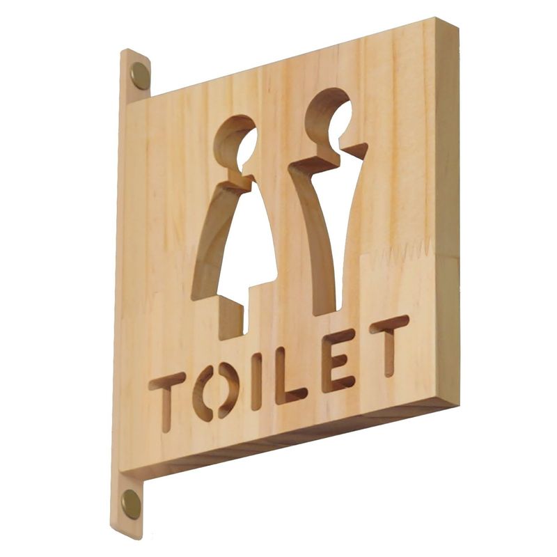 SIGNS CRAFT Wooden Toilet Sign (Male and Female) [Simple Design Pict ...