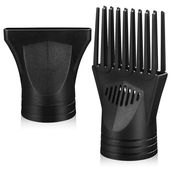 FRCOLOR 2pcs Hair Dryer Diffuser Cover Comb Hair Dryer Attachment Nozzle Plastic Blower Nozzle Replacement Salon Hairdressing Tool of Blow Flat Hair Salon