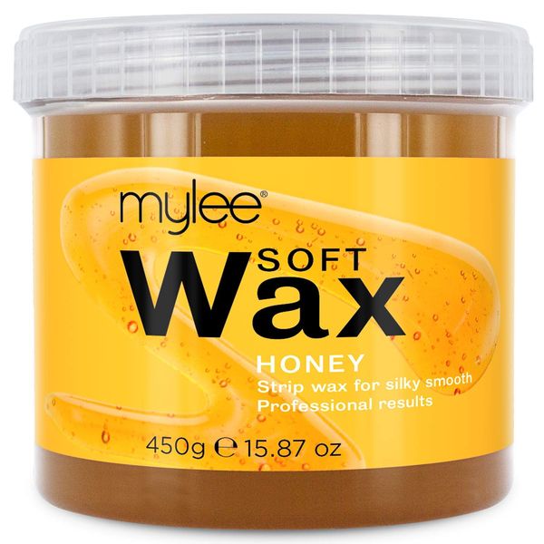 Mylee Honey Soft Creme Wax for Sensitive Skin 450g, Wax Heater Friendly, Ideal for All Body Area Stubborn Coarse Hair Removal