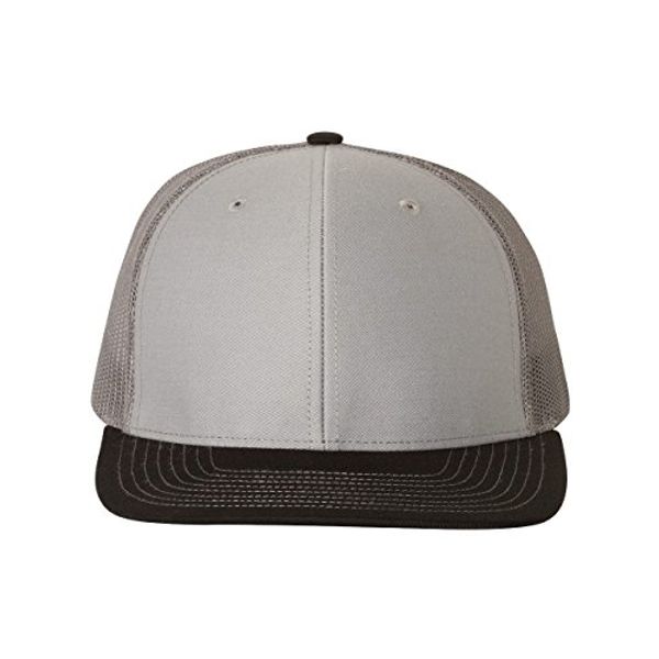 Richardson 112 Trucker OSFA Baseball Hat Ball Cap, Grey/Charcoal/Black
