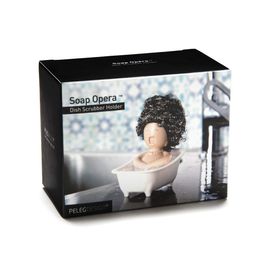 PELEG DESIGN - Soap Opera Sponge Holder for Kitchen Sink Cute & Funny Dish  Scrubber Holder Kitchen Organizer- Includes 1 Metal Scrubber