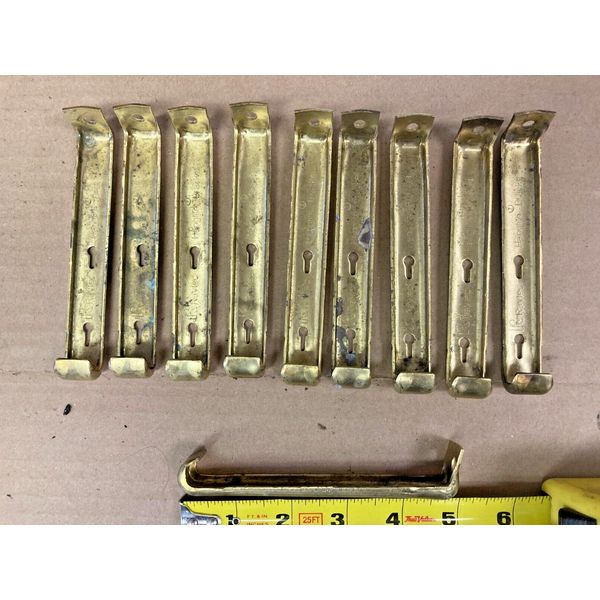 Lot Of 10 ~ 5 inch  BRASS ~ Raytec Gutter Hanger Brackets ~ Never Used