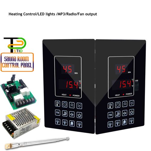 110-240VAC 30A Multifunction Infrared Sauna Personal Thermostatic Heater Part Range 18 110 C/18-65 C Optional, [01] Combination 1, [01] 95-240V 18-110C