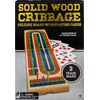 Solid Wood Cribbage Folding Board with Playing Cards
