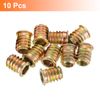 sourcing map Wood Furniture M8x17mm Threaded Insert Nuts Interface Hex Socket Drive 10pcs