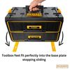 RUGGED TOOLS - Base Plates Compatible with Dewalt Tough System Tool Boxes Floor Mount- Pair Yellow