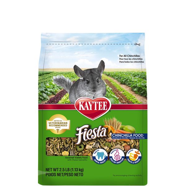 Kaytee Fiesta Pet Chinchilla Food, 2.5 Pound