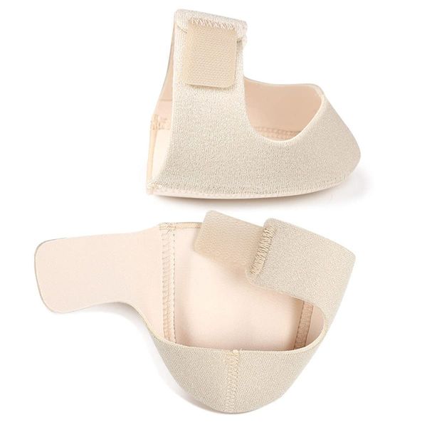 Heel Supporter, Set of Both Legs, Heel Cushion, Shock Absorption, Sole Protection, Heel Pad, Heel Care (L, Beige)