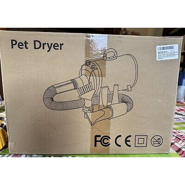 Dog Hair Dryer for Grooming, 5.2HP/ 3800W High Velocity Pet Blow Dryer