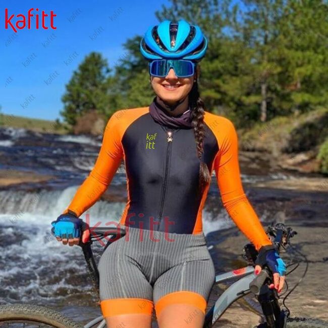 Kafitt Ropa Ciclismo Mujer Maillot Ciclismo Women's T-shirt Short  Sleeve Ladies Short Female Set Sport Set Women Rompers Cycling