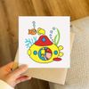 'Submarine Boy' Blank Greeting Card (GC00072149)
