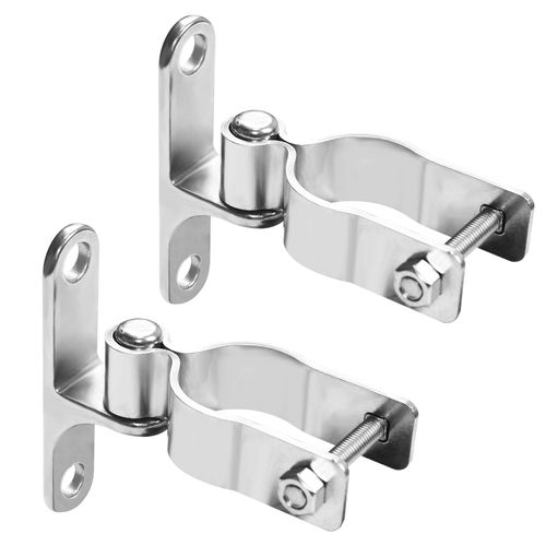2Pack Wall Mount Gate Hinge | 1-3/8'' Chain Link Gate Hinge for Farm Gate | Fit 1-3/8'' Outer Diameter Post or Pipe | Wall Plate Hinge 5/8'' Hinge Pin Matches Chain Link Fence Hinge