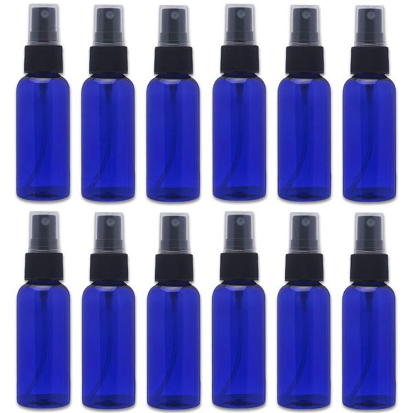 Jie Du Spray Bottle Set of 12 Refill Bottles Light Blocking Empty Container for Gardening Lotion Refill Spray Bottles (50 ml), Blue)