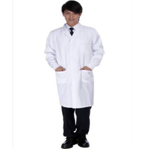 Doctor Men's White Coat Long Sleeve Costume (XL Size)