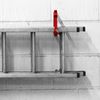 SPARES2GO Universal Lockable Wall Ladder Double & Triple Section Storage Rack Brackets (Red)