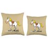 Funny Cartoon Horse With Poop Throw Pillow