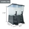 Clivia 7 Gallon Iced Beverage Dispenser Plastic Double Base Juicer Dispenser