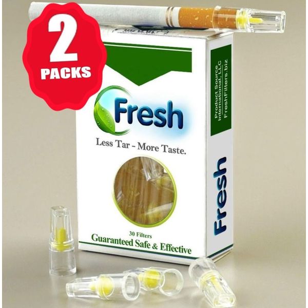 2 PKS FRESH Cigarette Filters = 60 Filters - Takes the Nic Out & Blocks Tar