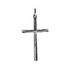 Cross - Small Diamond Cut Pendent - Sterling Silver