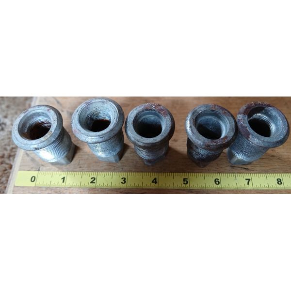 Lot of 5 Tractor Trailer Left Hand Thread Nut, Inner Nut - NOS