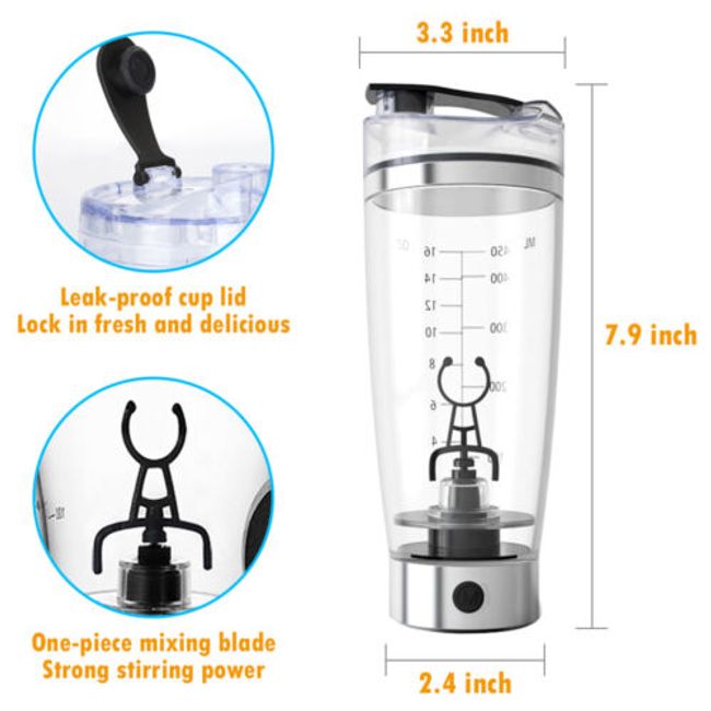 Electric Blender Protein Shaker Bottle Portable Automatic Vortex