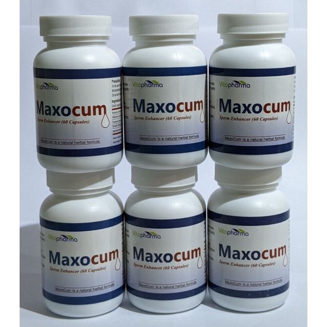 MaxoCum Pills - 6 Month Supply - Natural Herbal Formula Supplement Maxo Max Cum