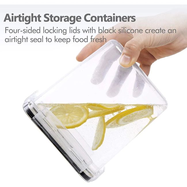 Airtight Food Storage Container Set - 8 Pieces 1.6L - Plastic BPA