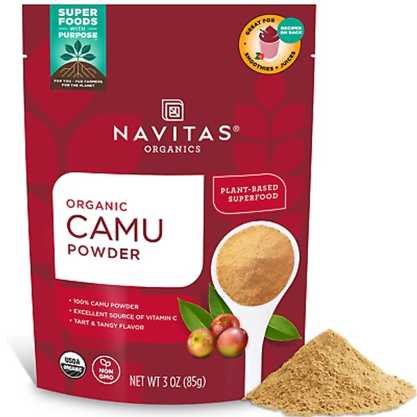 Camu Camu Powder. Bag, 17 Servings — Organic, Non-Gmo, Gluten-Free, 3 Ounce (Pac