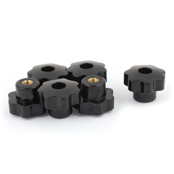 uxcell Machine Ratchet Star Head Clamp Nut Knob Grip M8 Thread 6pcs