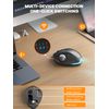 SABLUTE Wireless Trackball Mouse, Ergonomic Bluetooth Rechargeable Computer Mouse, Backlit Rollerball Thumb Laptop mice with 5 Level DPI, Adjustable Angle, 3 Devices Connection for PC, Mac, Windows