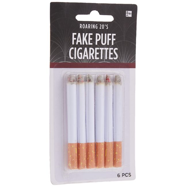 Amscan Fake Puff Cigarettes - 3 1/4', 6 Pcs