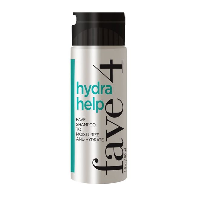 fave4 hair Travel Size Shampoo, Hydra Help to Moisturize and Nourish Dry, Damaged or Color Treated Hair, 2 fl oz