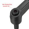 sourcing map M8 x 20mm Handle Adjustable Clamping Lever Thread Push Button Ratchet Male Threaded Stud Knobs Locking Rotating Screw Handles Quick Release Bolt Black 3pcs