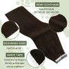 Ugeat Darkest Brown Tape Hair Extensions Real Human Hair 12 Inch Tape in Hair Extensions #2 30G Real Human Tape in Hair Extensions Human Hair Extensions Tape Hair Extensions Tape in
