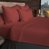 Soleil d'ocre, Flat Sheet, Cotton, 57 Threads, Brick, 180 x 290 cm