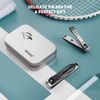BEZOX Sturdy Comfortable Nail Clipper Set – Stainless Steel Ergonomic Ultra Sharp Nail File Cutter Fit for Seniors, Adult, and Kids, Fingernail and Toenail