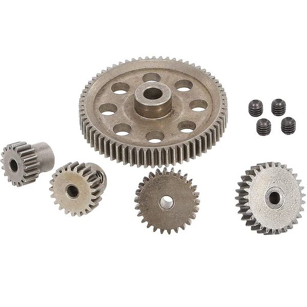 Globact 11184 Steel Diff Differential Main Metal Spur Gear 64T 17T 21T 26T 29T Motor Gear RC Replacement Parts for Redcat Volcano EPX HSP 1/10 Monster Truck Brontosaurus 94111