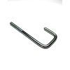 Square Bend Hook Bolt M10 40mm Width x 200mm Length, Nuts and Dowty Spat Sealing Washers (2)