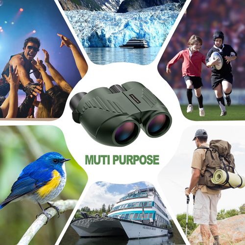 XrkrOPTend 20x25 Compat Binoculars with Strap for Kids and Adults, Sharp Clear, Low Light Night Vision Mini Stargazing Binoculars for Bird Watching,Hiking Outdoor, Alaska Cruise, Super Bowl Concert
