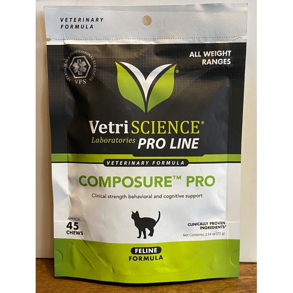 VetriSCIENCE Composure Pro Advanced Feline/Cat Calming/Anxiet