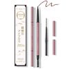 Ultra Fine Core Eyebrow Pencil, Brush Included, Eyebrows That Do Not Come Off Easily, Includes Refill Cartridge with the Same Color, Resistant to Water, Sweat and Sebum, #2, Natural Brown