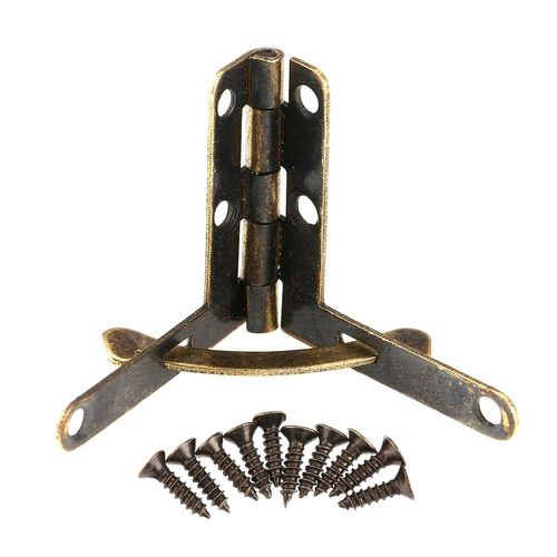 20pcs Spring Hinge TOPINCN Mini Hinges Decorative Wood Case Box Lock with Crews(Bronze)