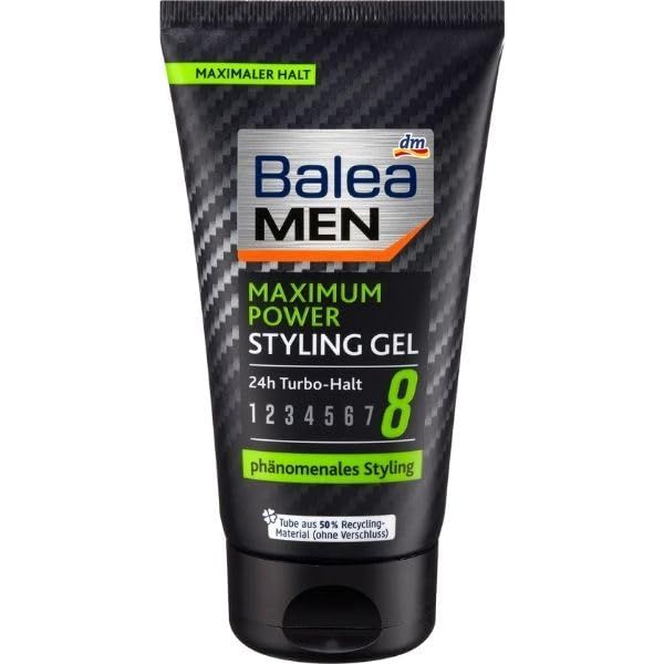 Balea Maximum Styling Gel für Männer, 150 ml, 24 Stunden Halt, Sehr Starker Halt
