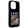I Eat Microplastics Funny Cat Meme Bootleg Graphic Case for iPhone 14 Pro