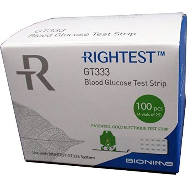 BIONIME GT333 Test Strips (100 Count) for use with RIGHTEST GT333...