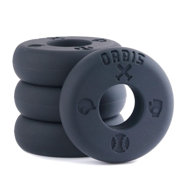 Orbis Bat Grip Choke Up Rings with Baseball Icons, 4 Pack, Bat Knob Stacker for Youth Baseball, Softball and Tee Ball, Improve Grip and Reduce Sting