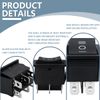 Innfeeltech 4 Pcs Mini Rocker Switch Black ON-OFF-ON 6 Pin 6 Position Toggle Switch with 4 Waterproof Caps